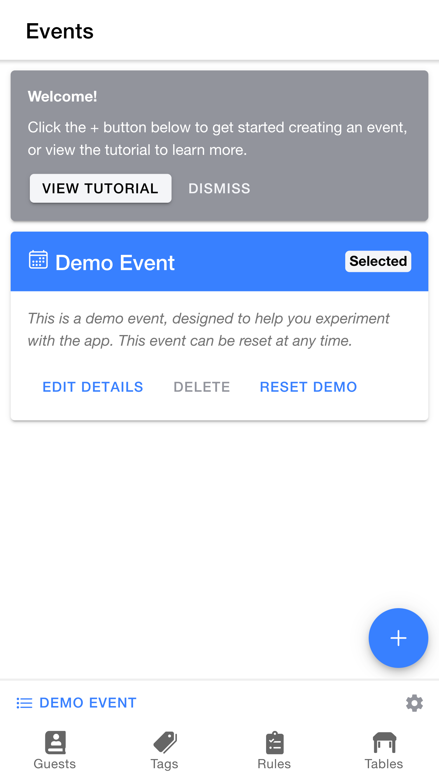Creating an event