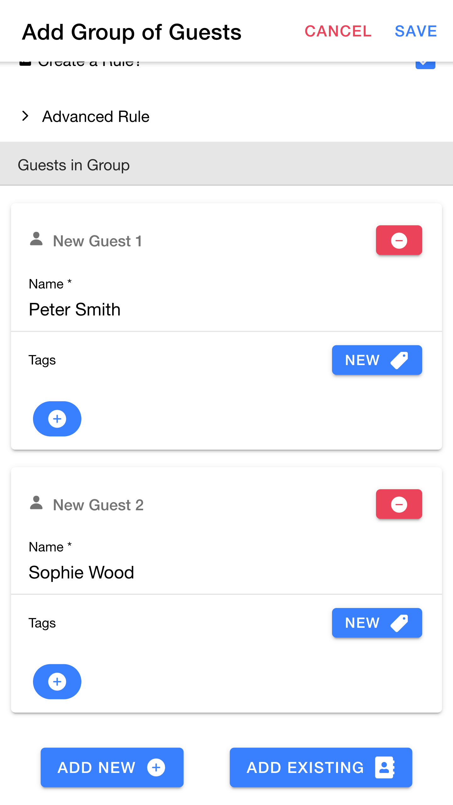 Adding a group