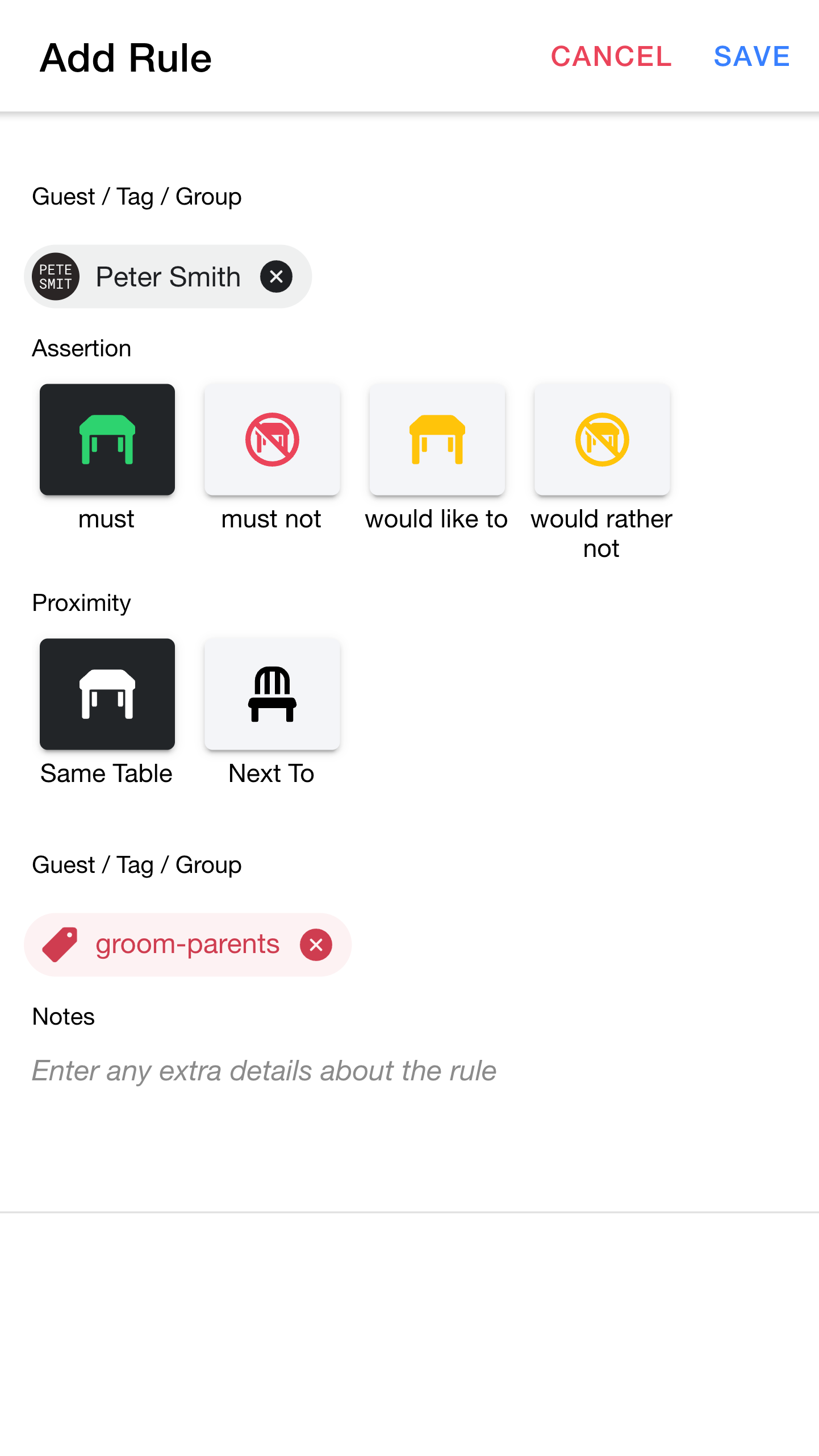 Creating a rule