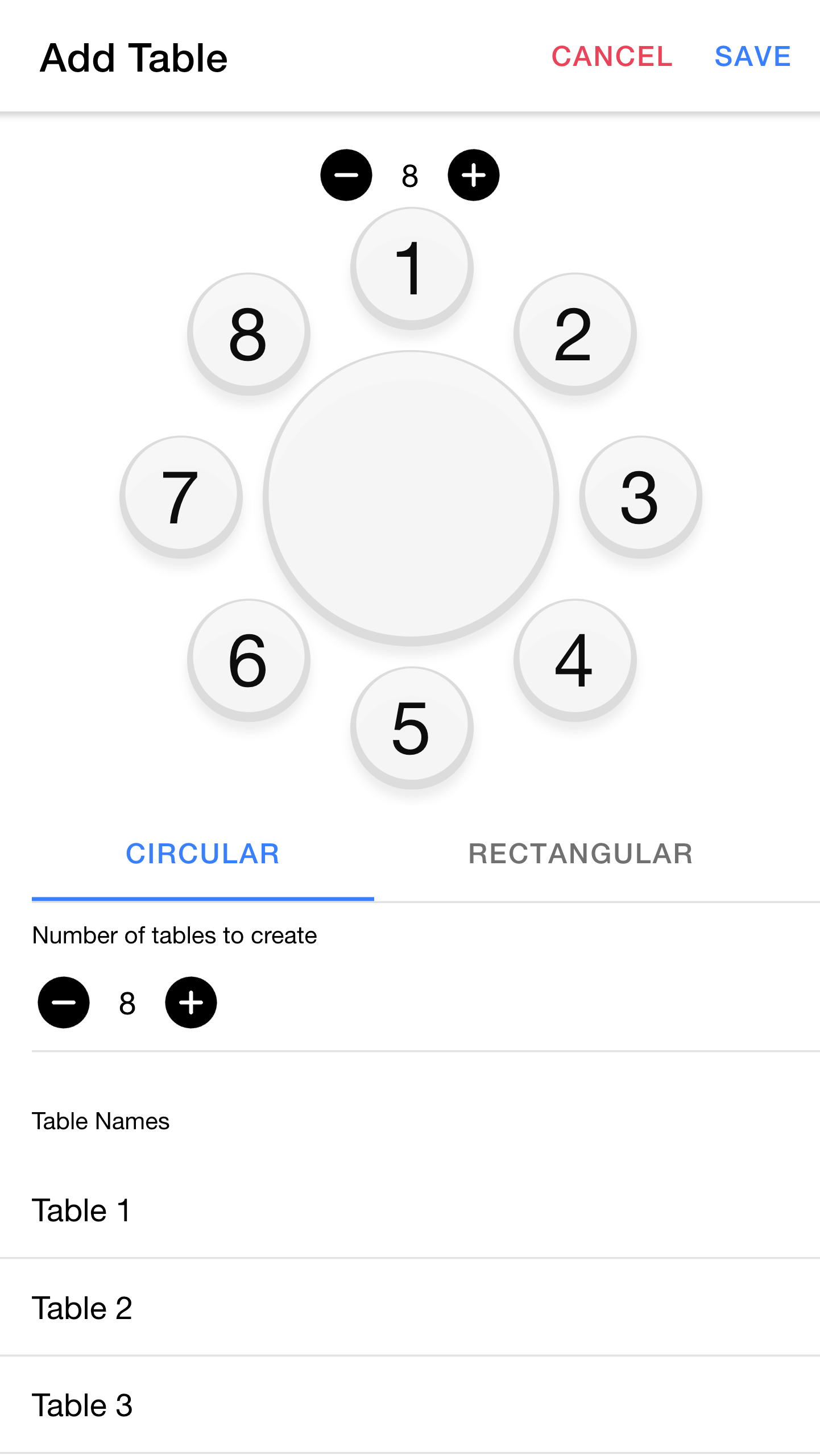 Creating tables